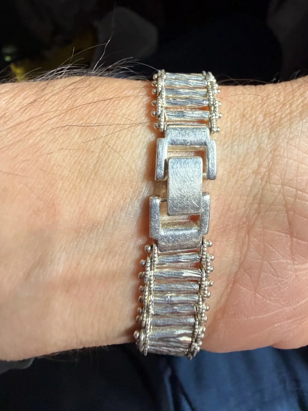 Vintage Silver-Tone Bracelet 8”